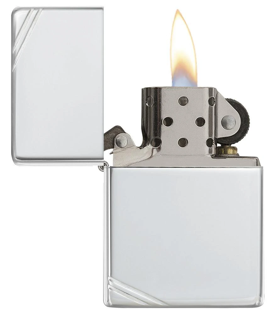 Zippo Sterling Silver Vintage With Slashes 5 Zippo Sterling Silver Vintage With Slashes - Image 3