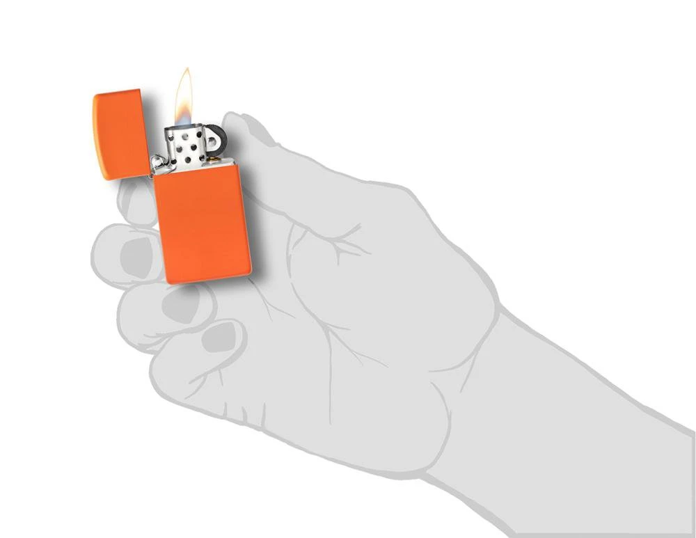 Zippo Slim® Orange Matte 6 Zippo Slim® Orange Matte - Image 4