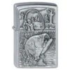 Bass Fishing Fisherman Emblem Zippo Lighter In Brushed Chrome 2000407 -Zippo 2000407 zippo 1