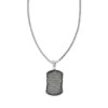 Zippo Crystal Pendant Necklace -Zippo 2007178 Z SP LG Jewellery BlackCrystalPendantNecklace PT01