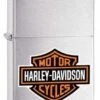 Harley Davidson Coloured Logo Chrome Zippo Lighter 2 Harley Davidson Coloured Logo Chrome Zippo Lighter -Zippo 200hdh252 zippo