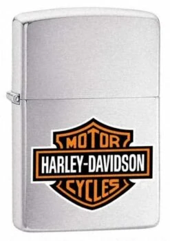 Harley Davidson Coloured Logo Chrome Zippo Lighter