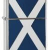 Scotland Flag Brushed Chrome Zippo Lighter 200S -Zippo 200s zippo 1