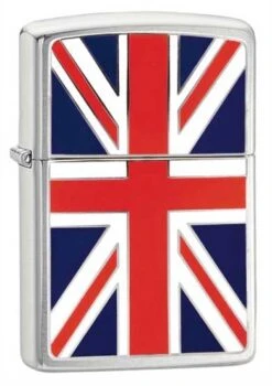 Zippo 32 Union Jack Brushed Chrome Zippo Lighter 200UJ