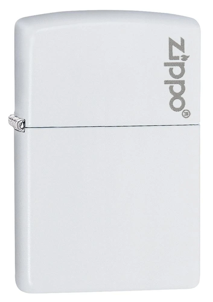Classic White Matte Zippo Logo 3 Classic White Matte Zippo Logo