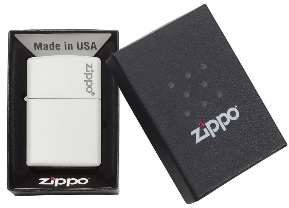Classic White Matte Zippo Logo 7 Classic White Matte Zippo Logo - Image 5