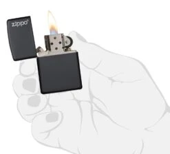 Classic Black Matte With Zippo Logo 10 Classic Black Matte With Zippo Logo -Zippo 218ZL.PT03