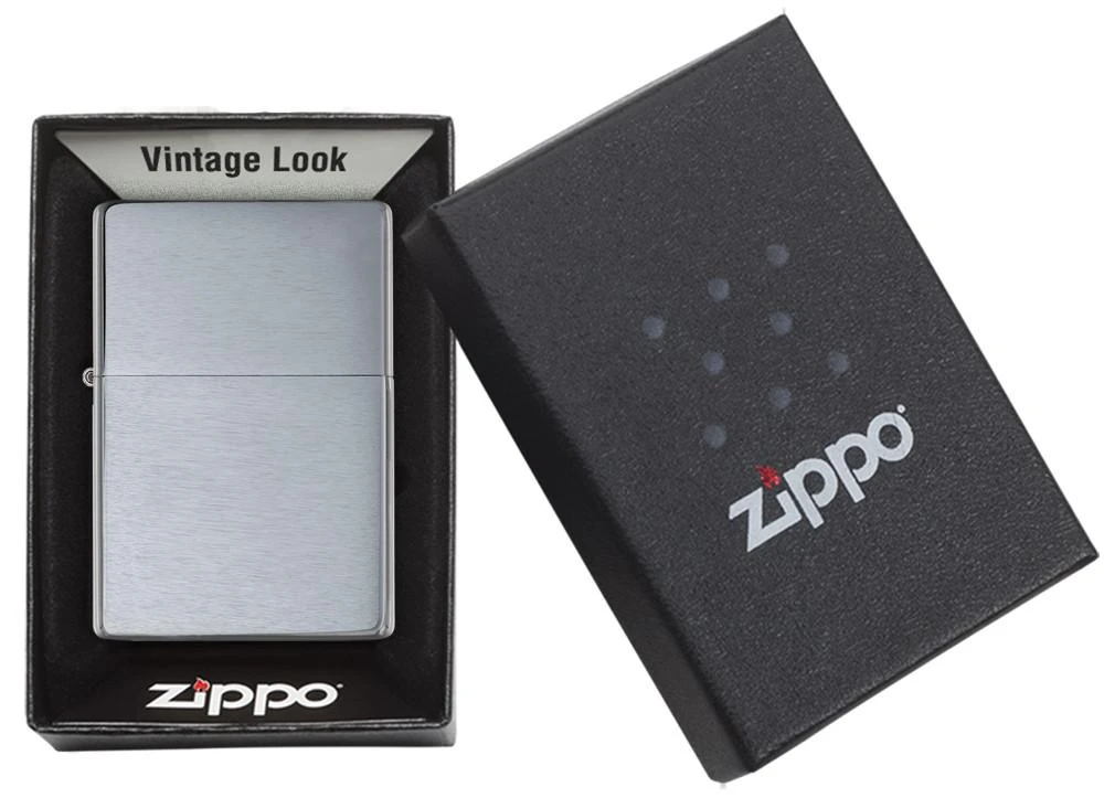Zippo Brushed Chrome Vintage 8 Zippo Brushed Chrome Vintage - Image 6