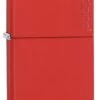 Classic Red Matte Zippo Logo -Zippo 233ZL MAIN