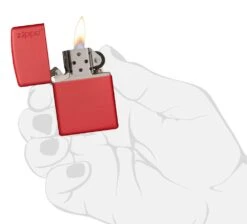 Classic Red Matte Zippo Logo -Zippo 233ZL PT04