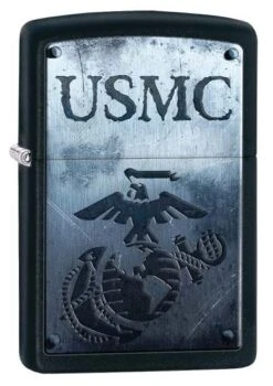 US Marine Corps USMC Zippo Lighter In Matte Black 28744
