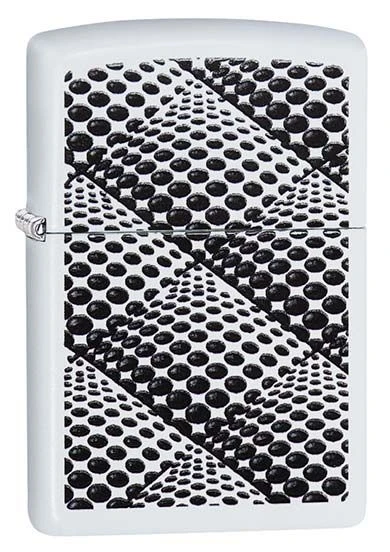 Zippo Dots And Boxes Zippo Lighter In White Matte 29416 3 Zippo Dots And Boxes Zippo Lighter In White Matte 29416