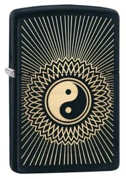 Yin Yang 2 Zippo Lighter In Matte Black 29423