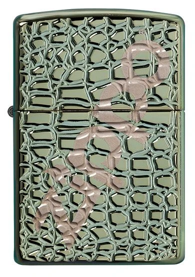 Zippo Alligator Armor Zippo Lighter In Chameleon Green 29525 4 Zippo Alligator Armor Zippo Lighter In Chameleon Green 29525 - Image 2
