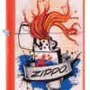 Zippo Splash Zippo Lighter In Neon Orange 29605 -Zippo 29605 zippo 1