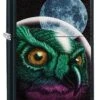 Space Owl Zippo Lighter In Black Matte 29616 -Zippo 29616 zippo 1