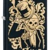 Skull Joker Zippo Lighter In Black Matte 29632 1 Skull Joker Zippo Lighter In Black Matte 29632 -Zippo 29632 zippo 1
