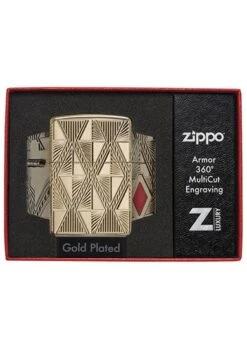 Gold Plated Armor Luxury Diamond Design Zippo Lighter 29671 11 Gold Plated Armor Luxury Diamond Design Zippo Lighter 29671 -Zippo 29671 3 zippo 1