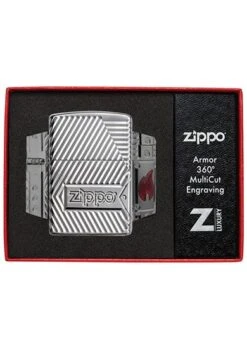 Armor Bolts Design Zippo Lighter In Polished Chrome 29672 -Zippo 29672 3 zippo 1