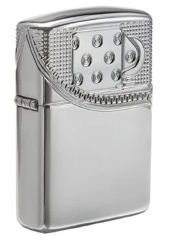 Armor Zipper Design Zippo Lighter In Polished Chrome 29674