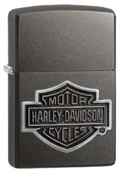 Harley Davidson Logo Zippo Lighter In Grey Dusk 29822
