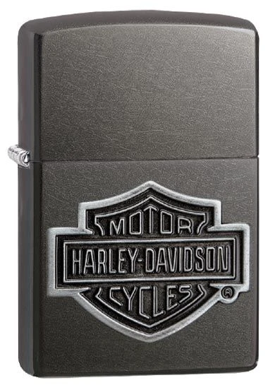 Harley Davidson Logo Zippo Lighter In Grey Dusk 29822 3 Harley Davidson Logo Zippo Lighter In Grey Dusk 29822