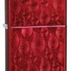 Iced Zippo Flame Design Zippo Lighter In Candy Apple Red 29824 -Zippo 29824 zippo 1