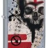 Trash Polka Tattoo Skull Zippo Lighter In Street Chrome 29856 -Zippo 29856 zippo 1