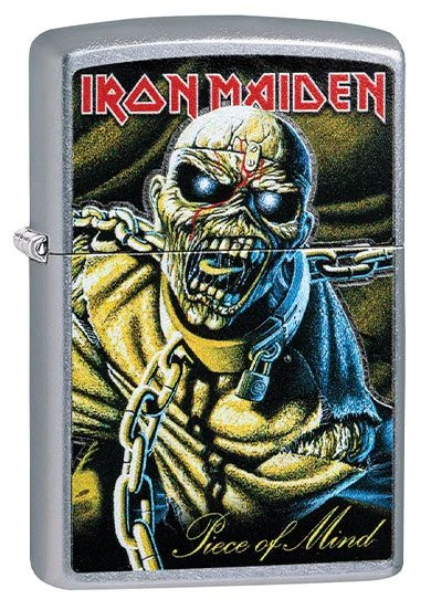 Iron Maiden Piece Of Mind Zippo Lighter In Street Chrome 29876 3 Iron Maiden Piece Of Mind Zippo Lighter In Street Chrome 29876