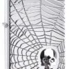 Zippo Armor® Spider Web Skull Design -Zippo 29931 Z Lighter MAIN
