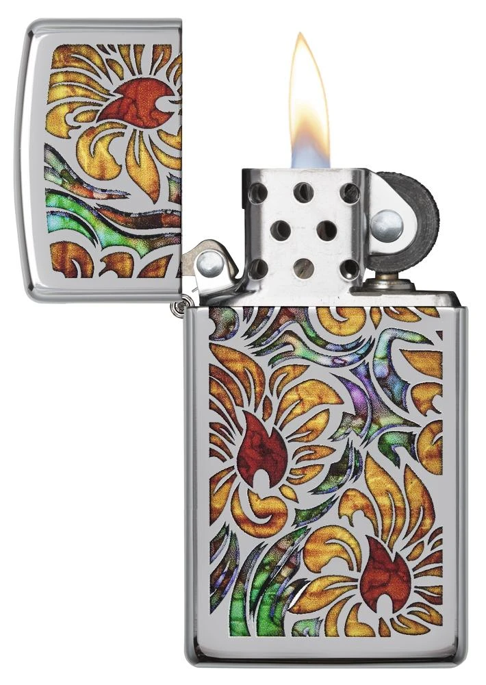 Zippo Slim® Fusion Floral Design 5 Zippo Slim® Fusion Floral Design - Image 3