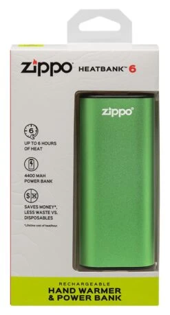 Zippo HeatBank® 6 Rechargeable Hand Warmer -Zippo 40615 Z SP Out Heatbank6 Green PT06 1024x1024 b59518aa 72fb 45e1 82de 4e2adcbeb44c