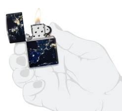 Zippo Night Earth Design -Zippo 46039 Z SP Lighter 49193 PT04