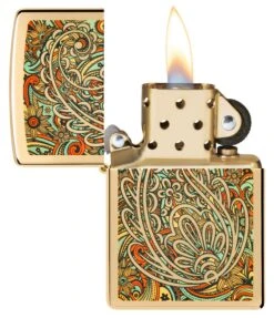 Zippo Zen Tangle Pattern Design -Zippo 46117 Z SP Lighter 254B PT02