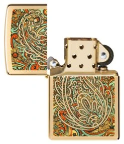 Zippo Zen Tangle Pattern Design -Zippo 46117 Z SP Lighter 254B PT03