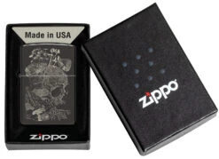 Zippo Skull Mushroom Design -Zippo 48590 Z SP Lighter 24756 PT05