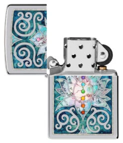 Zippo Lotus Flower Design -Zippo 48592 Z SP Lighter 250 PT03