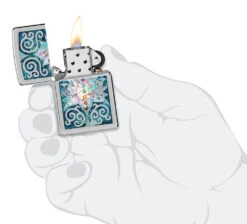Zippo Lotus Flower Design -Zippo 48592 Z SP Lighter 250 PT04