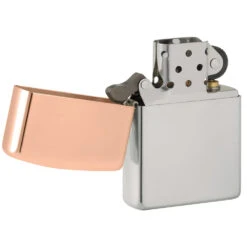 Zippo Bimetal Case Silver 21 Zippo Bimetal Case Silver -Zippo 48695 Z SP Lighter 48695 PT09