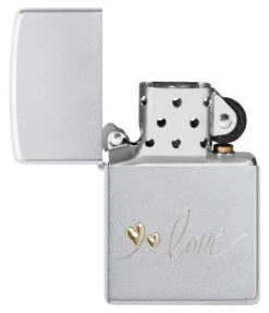 Zippo Heart Two Tone -Zippo 48725 Z SP Lighter 205 PT03