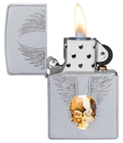 Zippo Gold Skull Design 12 Zippo Gold Skull Design -Zippo 49034 Z Lighter PT02
