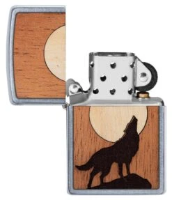 Zippo WOODCHUCK USA Howling Wolf -Zippo 49043 Z Lighter PT03