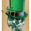 Zippo Irish Skull Design -Zippo 49121 Z SP Lighter 207G MAIN
