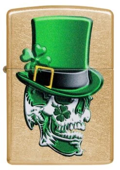 Zippo Irish Skull Design -Zippo 49121 Z SP Lighter 207G PT01