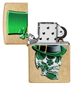 Zippo Irish Skull Design -Zippo 49121 Z SP Lighter 207G PT03