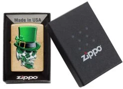 Zippo Irish Skull Design -Zippo 49121 Z SP Lighter 207G PT05