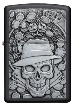 Zippo Gambling Skull -Zippo 49183 Z SP Lighter 218 PT01