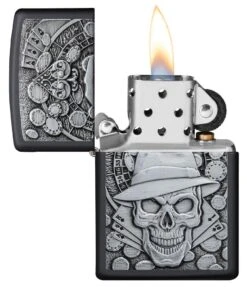 Zippo Gambling Skull -Zippo 49183 Z SP Lighter 218 PT02