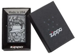 Zippo Gambling Skull -Zippo 49183 Z SP Lighter 218 PT05