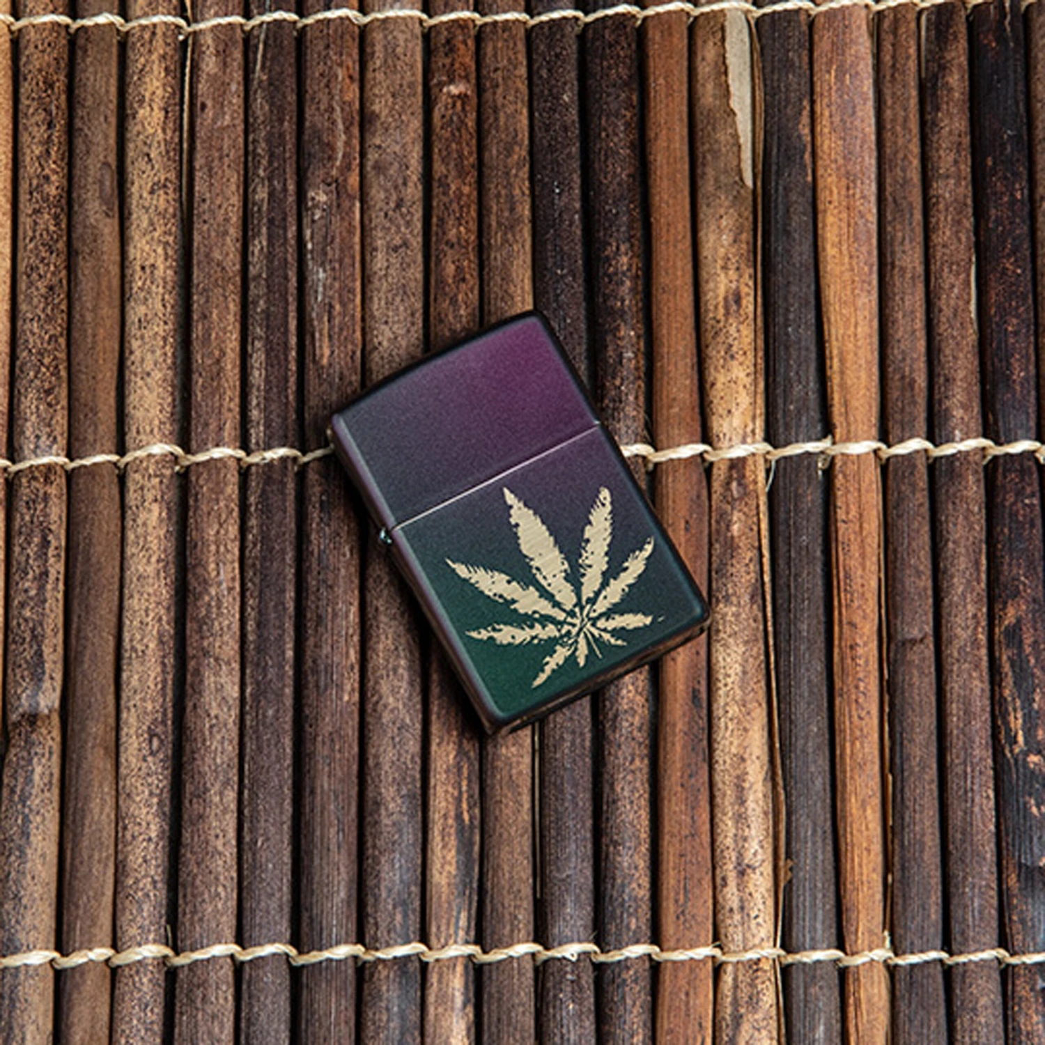 Zippo Iridescent Marijuana Leaf 4 Zippo Iridescent Marijuana Leaf - Image 2